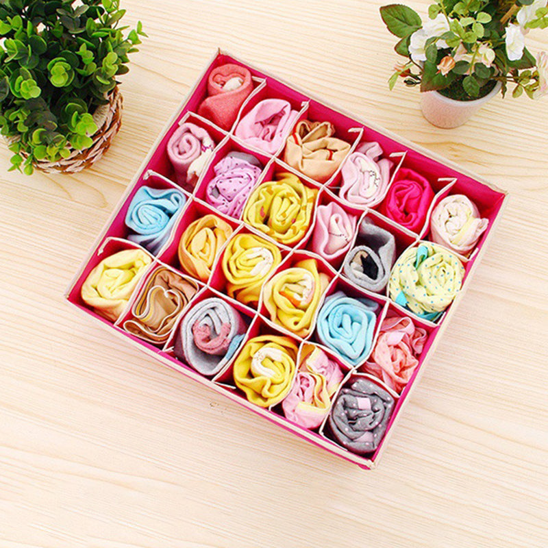 4Pcs / Set Non-Woven Fabric Cabinet Divided Storage Box for Underwear Socks 4Pcs / Set Non-Woven Fabric Cabinet Divided Storage Box for Underwear Socks